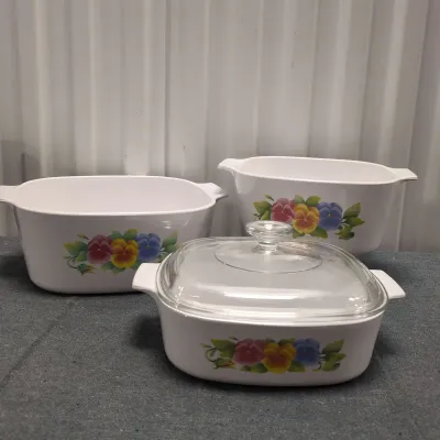 Corning Ware Summer Blush Casserole Diahes