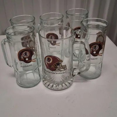 Vtg Glass Beer Mugs