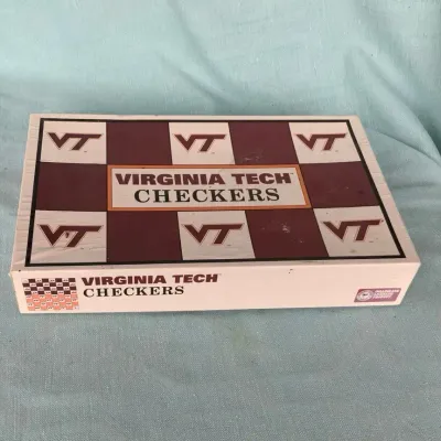 Vintage 1994 Virginia Tech Hokies Collegiate Football Helmet Checkers Game