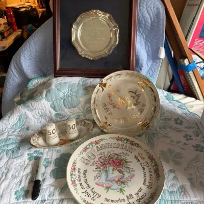 50th Anniversary Commemorative China and Plaque
