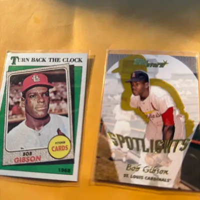 Bob Gibson Cardinals Baseball Cards, 2