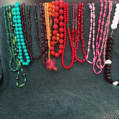 Assorted Colorful Beaded Necklaces – 16 Strands
