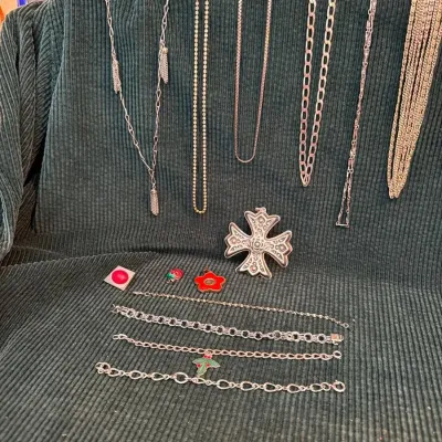 1975 Reed & Barton Sterling Silver Christmas Cross & Costume Jewelry Lot
