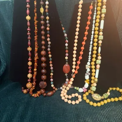 Assorted Colorful Beaded Necklaces – 9 Pieces