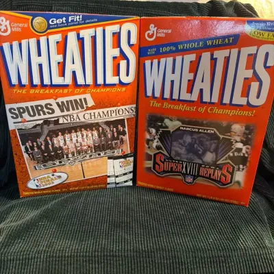 Wheaties Sports Collector Boxes – 2003 Spurs & Marcus Allen Super Bowl XVIII