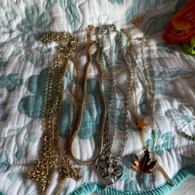 Assorted Gold- and Silver-Tone Necklaces with Pendants