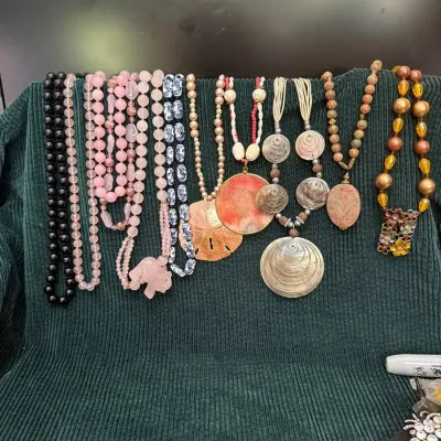 Assorted Beaded & Statement Pendant Necklaces – Approximately 15 Pieces