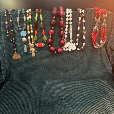 Assorted Statement Beaded Necklaces – Approximately 9 Pieces