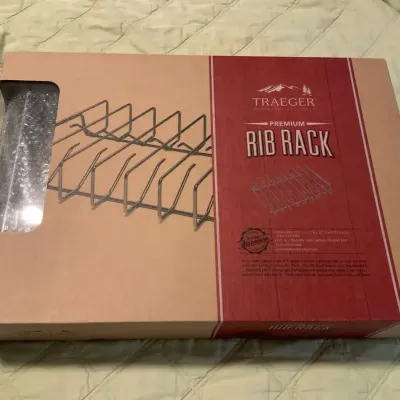 Traeger Premium Chrome Rib Rack – Holds 8 Racks of Ribs – Original Box