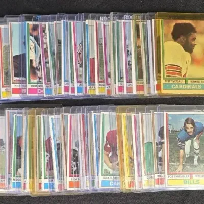 Fifty 1974 Topps Football Cards