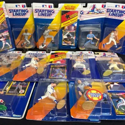 Group of 12 Vintage Starting Line Up Figures Cards