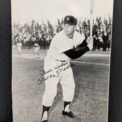 Signed Mickey Mantle Photograph