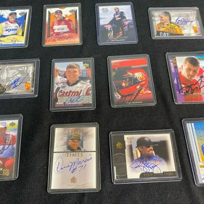 12 Signed NASCAR Racing Cards