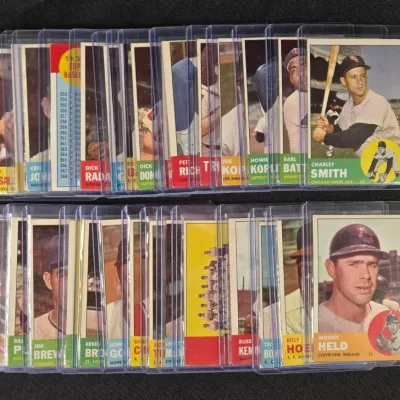 Thirty 1963 Topps Baseball Cards