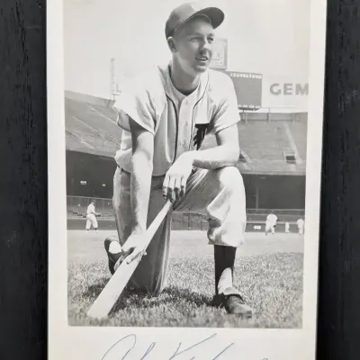 Al Kaline Signed Postcard...PSA Authenticated