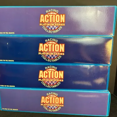 4 Racing Action Platinum Series Collectable Dragster Cars