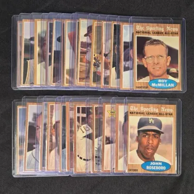 Twenty-Five Baseball Cards, 1962 Topps