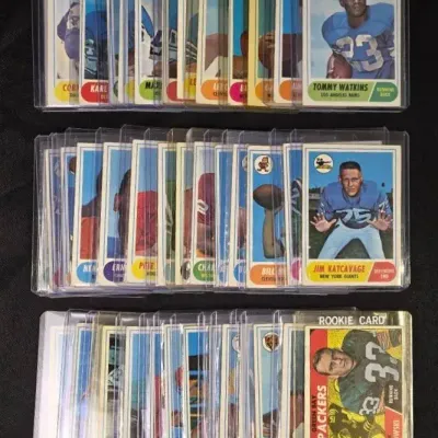 Forty-Two 1968 Topps Football Cards