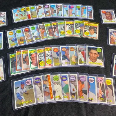 Fifty 1969 Topps Baseball Cards