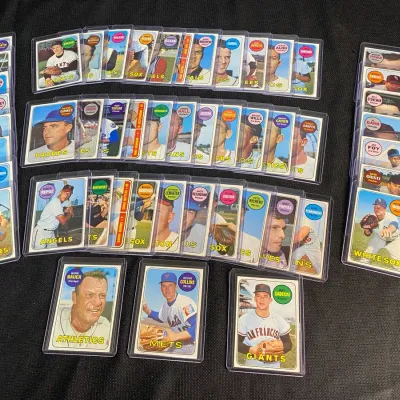 Fifty 1969 Topps Baseball Cards