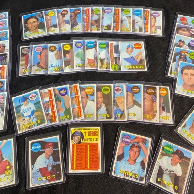 Fifty 1969 Topps Baseball Cards