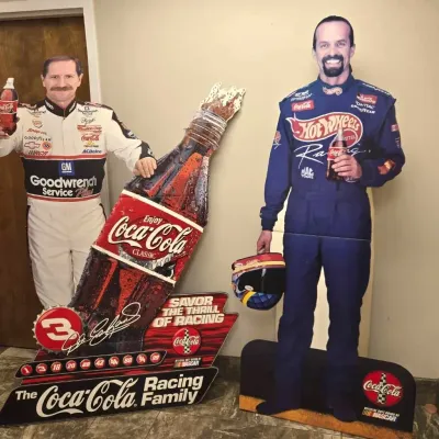 2 NASCAR Cutout Photo Posters: Dale Earnhardt, Kyle Petty