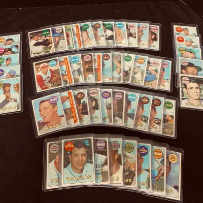 Fifty 1969 Topps Baseball Cards