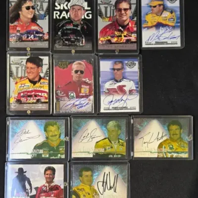 (12) Signed NASCAR Racing Cards
