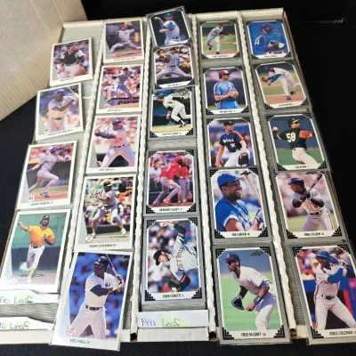 Leaf Baseball Cards Large Collection 1986 - 1991