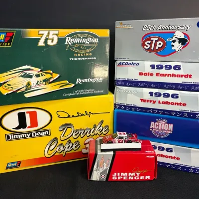 Group of Die Cast Collectible Race Cars
