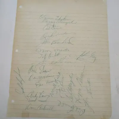 1958 New York Yankees Team Signed Paper...PSA Authenticated 