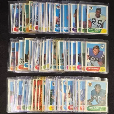 Sixty-Seven 1968 Topps Football Cards