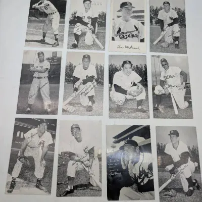 Group of 1950's Baseball Player Postcards