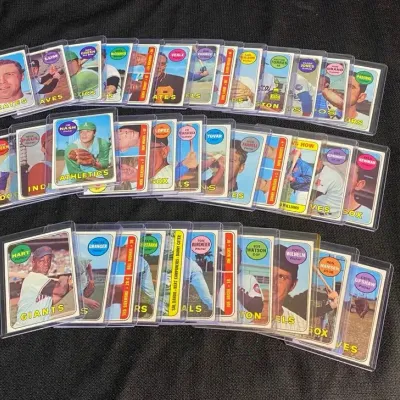 Fifty 1969 Topps Baseball Cards