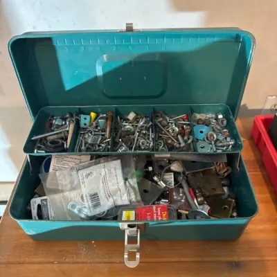 Sale Photo Thumbnail #21: Vintage Tool Box W/ Hardware 