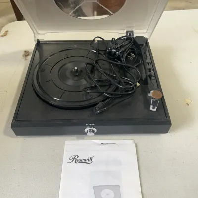 Sale Photo Thumbnail #155: Rosewill model RME-ULP01R USB turntable with clear dust cover and original user manual.