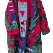 Sale Photo Thumbnail #73: Vintage 80s La Colección Judith Roberts Wearable Art Patchwork Long Coat Kimono /Rare Vintage Judith Roberts La Colección Wearable Art Patchwork Coat