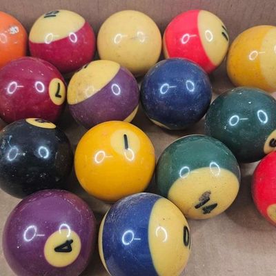 Sale Photo Thumbnail #434: Set of 15 Billiard Balls
