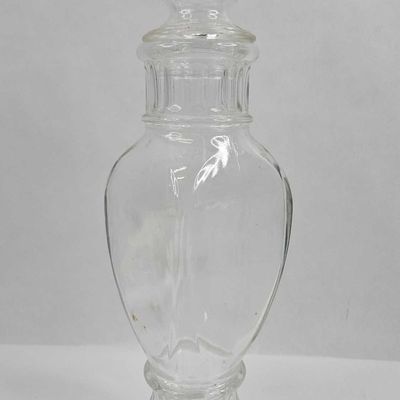 Sale Photo Thumbnail #128: Glass Apothecary Jar w/ Conical Finial