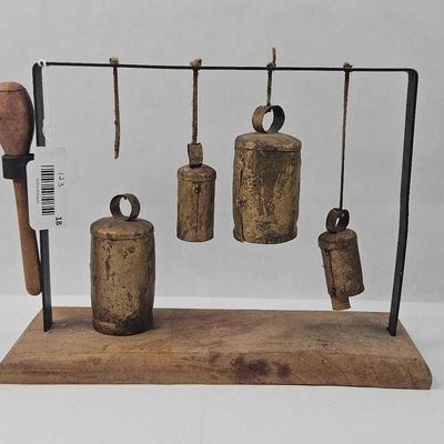 Sale Photo Thumbnail #18: Metal Chimes on Wood Stand w/ Mallet