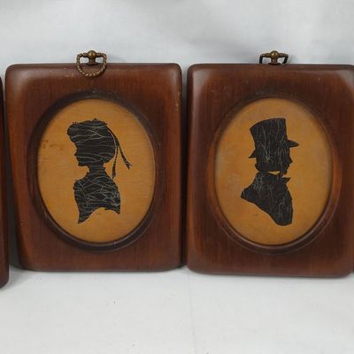 Sale Photo Thumbnail #279: Set 4 Victorian Style Silhouettes