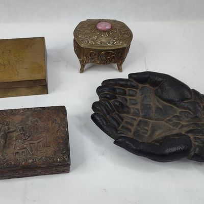Sale Photo Thumbnail #253: Metal Tableware & Jewelry Boxes