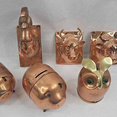 Sale Photo Thumbnail #107: Coppercraft Guild Animal Banks & Decor