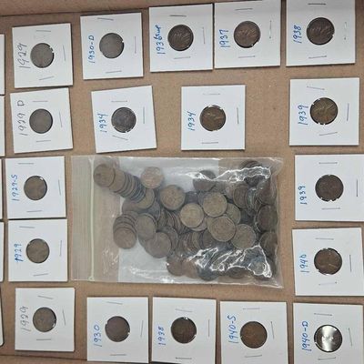 Sale Photo Thumbnail #226: US Lincoln Wheat Cents w/ 1909-VDB Lot