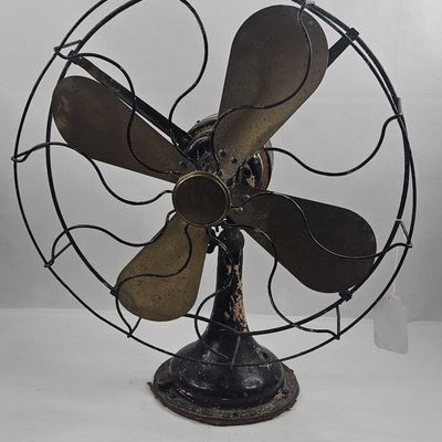 Sale Photo Thumbnail #195: Westinghouse Cast Iron & Brass Desk Fan
