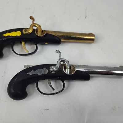 Sale Photo Thumbnail #252: Pair Japanese Flintlock Pistol Lighters