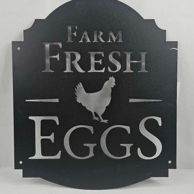 Sale Photo Thumbnail #161: Powder Coated Metal Farm Fresh Sign