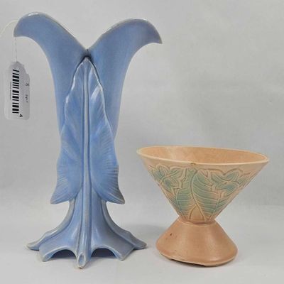 Sale Photo Thumbnail #4: Pair American Art Pottery Vases