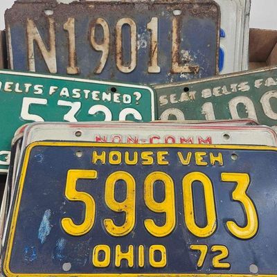 Sale Photo Thumbnail #487: Set Ohio Embossed Metal Plates
