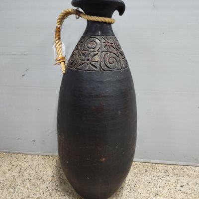 Sale Photo Thumbnail #133: Mediterranean Ceramic Floor Vase w/Rope
